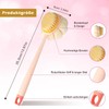 Rückenbürste Körperbürste Duschbürste Dusche mit Langem Stiel 35cm, Doppelseitige Duschbürste