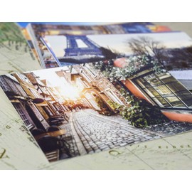 Travel postcards,Set of 30 Post cards variety pack depicting from Around the World Famous Travel Sites,Assorted Postcards Bulk, 4 x 6 -Paris