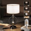 HYMELA Luxury Diamond Desk Lamp Dimmable Bedside Table Lamp Touch