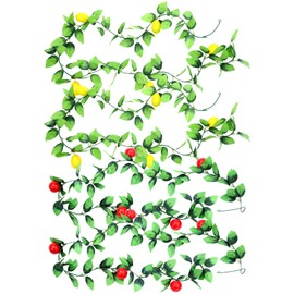 Wavwavw 4 Pcs Sukkot Sukkah Decorations Apple Etrog Garland Fruits Hanging Banner Jewish Holiday Celebration Party Supplies