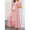Maternity Dresses Baby Shower Photoshoot Easter Pregnancy Summer Pink Floral