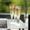 Party Essentials One Piece 5 oz. Plastic Champagne Flutes, Clear