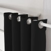 Sanceor Soft Texture Extra Long Curtain 132 Inch Length,Black 1