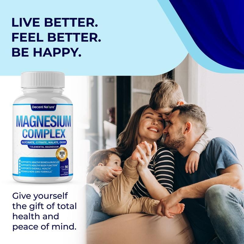 Magnesium Complex 1000mg Made with 7Elemental Magnesium 9O Capsules