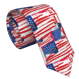 CVFGHJOKC Patriot Men'S Ties 3.1" Classic Silk Mens Neckties Novelty Soft Neck Tie For Formal Business Ties Wedding Party Groomsmen