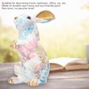 Rabbit Statue Nordic Style Handcrafted Painted Resin Rabbit Desktop Ornament