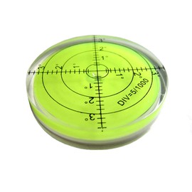 umei High precision horizontal bubble Acrylic Case Bullseye Spirit Bubble Surface Level Round Inclinometers for Surveying Instruments and Tribrachs, 60mm,Accuracy 15'/2 (green)60x12mm