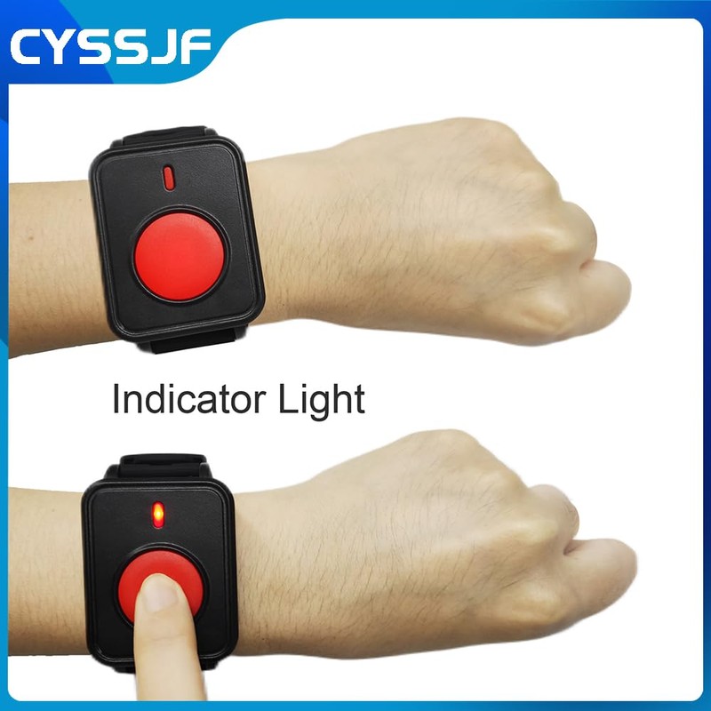 Wireless Call Strobe Light System for Elderly Wrist SOS to