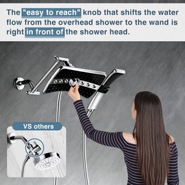 HEAD New "Bright Showers" Multi Function Rain Chrome Shower Head PSS3919-01