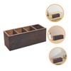 COHEALI Cosmetic Storage Box Wooden Makeup Brush Holder Organizer Desktop