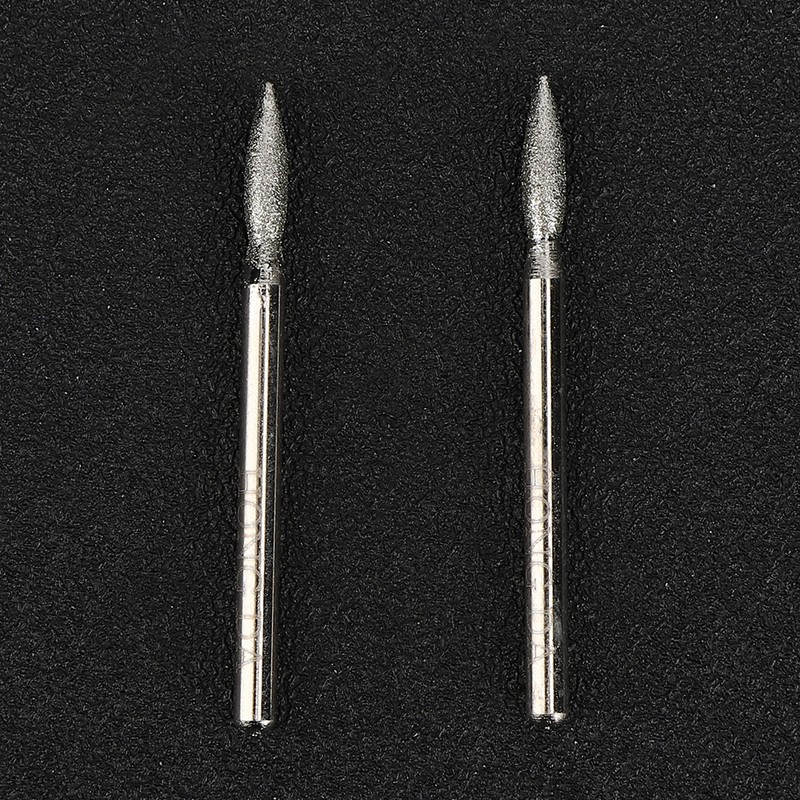 30pcs 150Grit Tip Diamond Grinding Bits 3mm Electric Grinder Carving