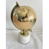 Globe NWT Glass Globe On Marble Alabaster Stand Mirrored Gold