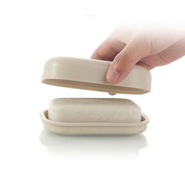 LOORMEI Moisture-Proof and Mold-Proof Soap Dishes Holder - With a draining function, Suitable for Bathroom and Travel Convenience, with a Non-Slip Design to Keep Soap Dry for a Long Time (Gray)