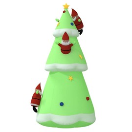 vidaXL Giant Inflatable Christmas Tree with LED Lights - Sumptuous Multicolored Festive Decoration with Quick Setup, Durable Oxford Fabric, Suitable for Outdoor Use in Christmas Time