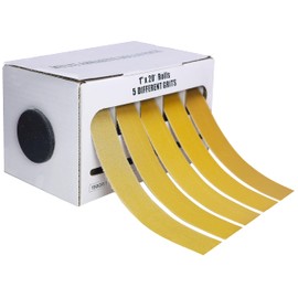 Total 33 Yard Emery Cloth Sandpaper Roll Assortment- 150 240 320 400 600 Grit, Abrasive Hand Sanding Paper Roll with Dispenser for DIY Crafts Wood Furniture Metal Automotive (Advanced Aluminum Oxide)