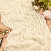 2 Pcs Cheesecloth Table Runner 90x400CM Gauze Boho Rustic Dusty