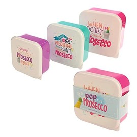 Puckator - Set of 3 Lunch Boxes - Pop the Prosecco Slogans
