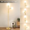 Lightdot 63IN Dimmable Globe Floor Lamp, Brass Standing Lamps with