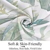 GCIREC Eucalyptus Leaf Shower Curtains, Sage Green Spring Botanical Watercolor