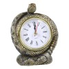 Reptile Coiled Diamondback Rattlesnake Serpent Desktop Table Clock Figurine