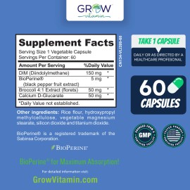 grow vitamin  Dr. Berg’s Estrogen Balance DIM (Diindolylmeth