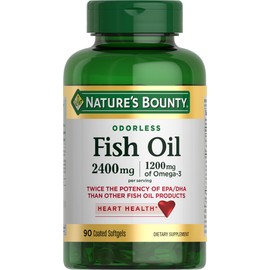 Nature's Bounty Nature's Bounty Fish Oil, Supports Heart Health, 2400mg, Coated Softgels, 90 Ct.