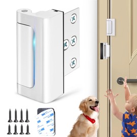 LolyyDens Door Lock, Rear Room Key, Child Lock, Aluminum Alloy, No Construction Required, Easy Open and Close, Child Safety, Prevents Babies, Finger Scissors Prevention, Dog / Cat Escape Prevention, Mischief Prevention, Door, Keys, Earthquake Prevention,