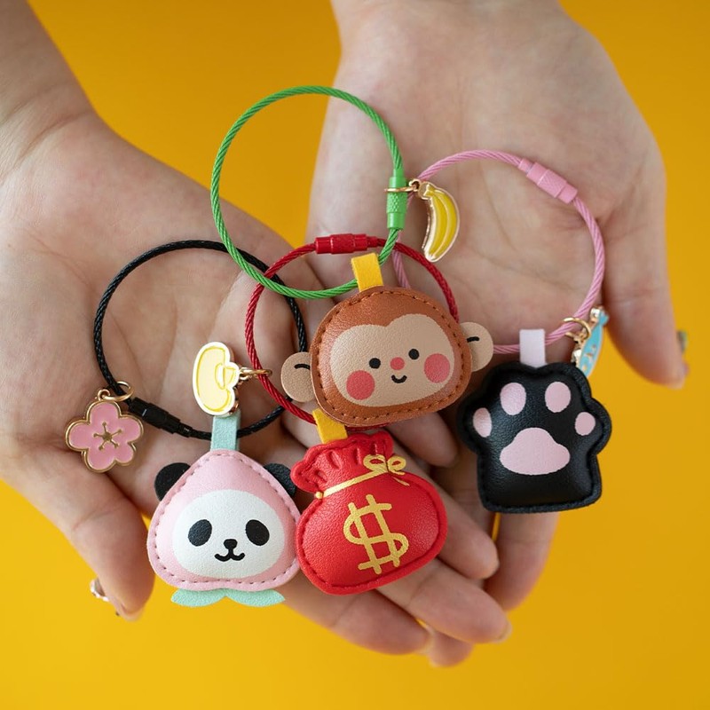 U-PICK Women's Key Chain Shiba Inu Key Chain PU Key