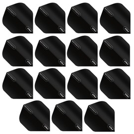 RED DRAGON Hardcore Black Extra Thick Standard Dart Flights - 5 Sets Per Pack (15 Dart Flights in Total)