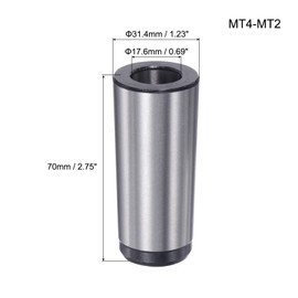 sourcing map MT4 to MT2 Morse Taper Adapter Morse Taper Center Sleeve Reducing Drill Sleeve 4MT to 2MT for Lathe Milling