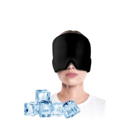 Curemi Head Cooling / Hot Cap, Gel Eye Mask, Ice Pillow, Sleep Goods, Heat Protection, Cooling Goods, Breathable, Reusable, Blackout, Unisex, One Size Fits Most (Japan Brand ISO 9000)