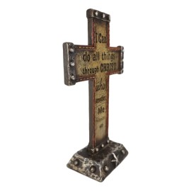 Pack Of 4 Rustic Western Inspirational Christian Bible Verses Standing Crosses