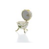 Keren Kopal White with red flower Egg Music box Fur