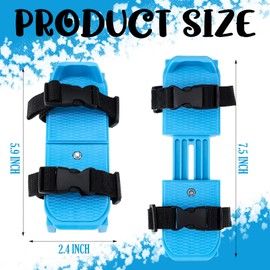 VioraWhite Toddler Ice Skates Adjustable Kids Ice Skates for Kids with Clip on Strap Hook Double Runner Stable Skating Shoes for Girl Boy Baby Beginner Junior Skater Training with Storage Bag(Blue)