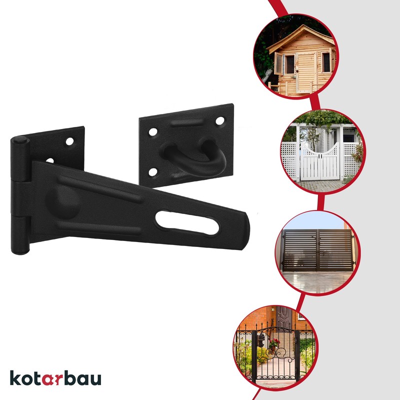 KOTARBAU® Hasp 150 x 45 mm Deadbolt Lock with Padlock