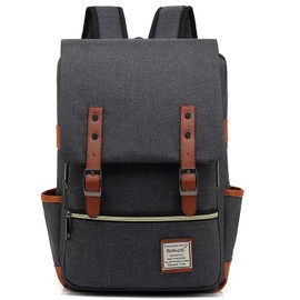 UGRACE Slim Business Laptop Backpack Casual Daypacks School Shoulder Bag for Men Women, Tear Resistant Unique Travelling Backpack Fits up to 15.6 Inch Laptop in ‎Charcoal Black