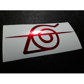 Naruto Itachi's Scratched Head Band Red Symbol Sticker Vinyl Decal Waterproof