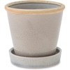 Posh Living 30731 Glossy Pot Moon Mist 4.9 x 3.9