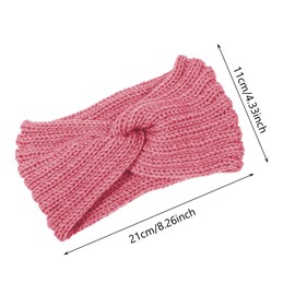 SSKHE Women's Winter Knit Headband, Warm Winter Versatile Headband, Elastic Knitted Hairband, Pack of 3
