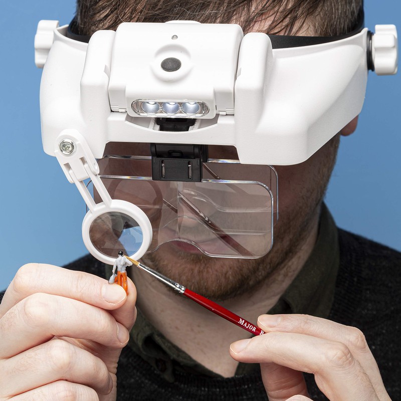 Lightcraft Professional LED Headband Magnifier with Bi-Plate Magnification & Loupe,