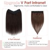 Benehair Clip in Hair Extensions V-Shaped Straight Human Hair Extensions