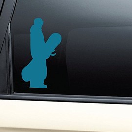 Nashville Decals Snowboarding Snowboarder Vinyl Decal Laptop Car Truck Bumper Window Sticker - Teal