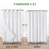 eachope White No Hook Shower Curtain with Snap-in Fabric Liner