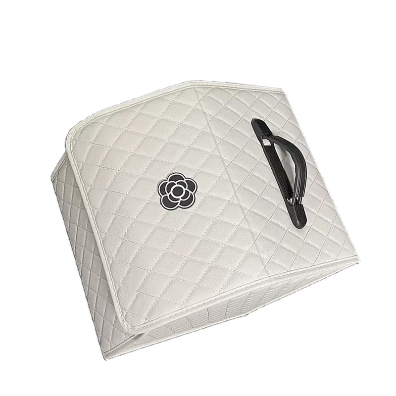 Car Trunk Storage Organizer High Capacity Multipurpose Pu Leather Portable