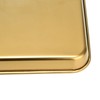 Stainless Steel Rectangular Tray Flat Bottom Plate Restaurant Home Golden