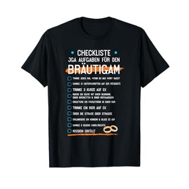 Groom JGA Tasks Checklist - Stag Night DIY T-Shirt