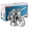 Vinod Two Tone Stainless Steel Saucepan with Glass Lid -