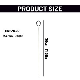 DAJING 304 BBQ Skewers Stainless Steel - 20 PCS 11.81"/30cm Reusable Metal Kebab Skewers for Oven, Grill, and Barbecue - Perfect for Turkish Shish, Adana, Kofte, and More