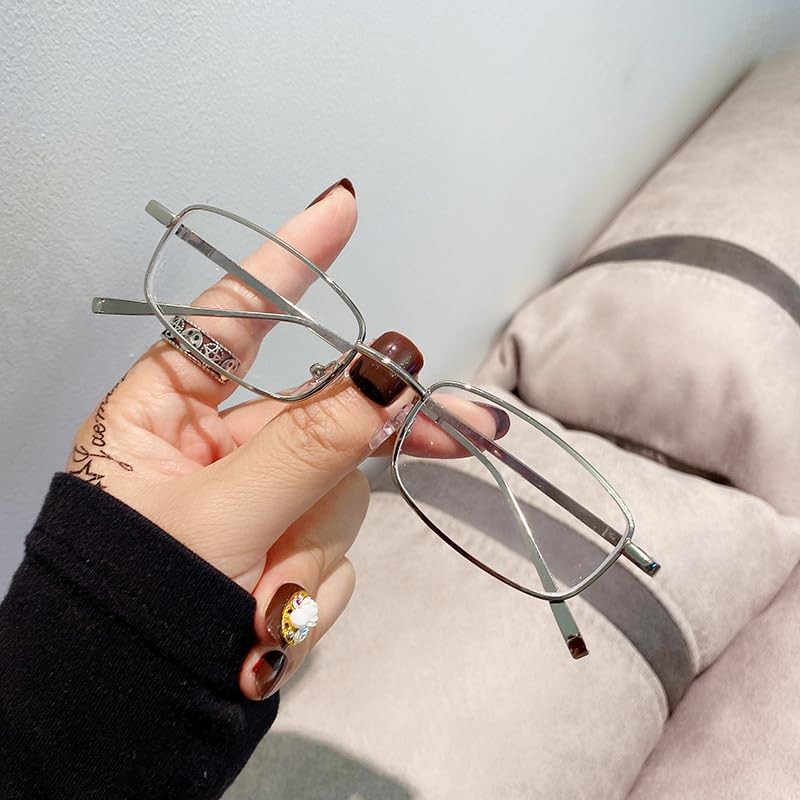 $ole only Rimless Lightweight Fashion Glasses, Retro, Glasses Case Included,