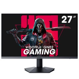 KOORUI 27 Inch Gaming Monitor 240hz, 1ms, FHD 1920x1080, 90% DCI-P3, 100% sRGB Color Gamut, Adaptive Sync Compatible, HDMI, DisplayPort, Black, GN02